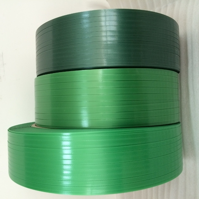 1625mm η πράσινη PET που δένει την πλαστική ζώνη συσκευασίας για τη μεγάλη συσκευασία μηχανών μηχανών κιβωτίων βαριά