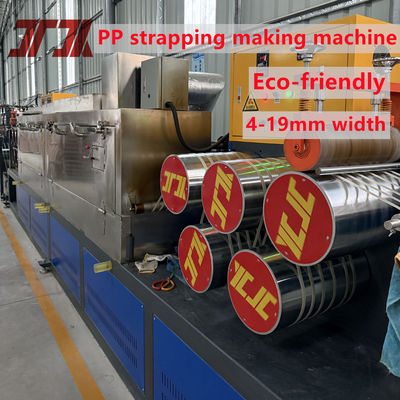5-19mm PP Strap Production Line Πλήρως αυτόματη περιέλιξη και έλεγχος PLC