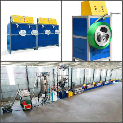 Μηχανή κατασκευής ταινιών PET 65mm βίδες 250kg/h 100% ανακυκλώσιμος εξοπλισμός για την εξάπλωση ταινιών ταινιών