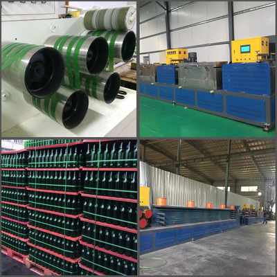 Αυτοκίνητο 400kg/h μηχανή κατασκευής ταινιών PET 19mm πλάτος ταινίας extruder με έλεγχο PLC