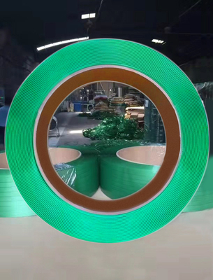 Πράσινο 1,27 mm Poly Plastic Strap PET συσκευαστικό λουρί για συσκευασία τούβλων παλέτας