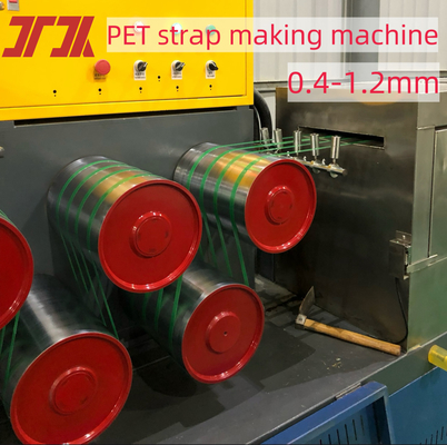 9-32mm πλάτος 280kg / H πλαστικό σκοινί σκουπιδιών κατασκευαστική μηχανή με ανάγλυφη και σύστημα ελέγχου PLC