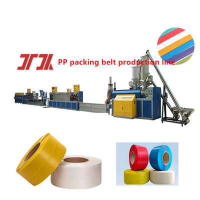 Μηχανήματα πλαστικών PP Strapping Production Line Σύστημα ελέγχου PLC, εξοπλισμένο με αυτόματη μηχανή σέρβο συσκευασίας