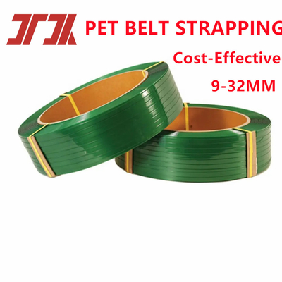 0.4-1.2mm Προσαρμοσμένο PET πλαστικό λουρί με υψηλή αντοχή 300-950kg και εξαιρετική αντοχή