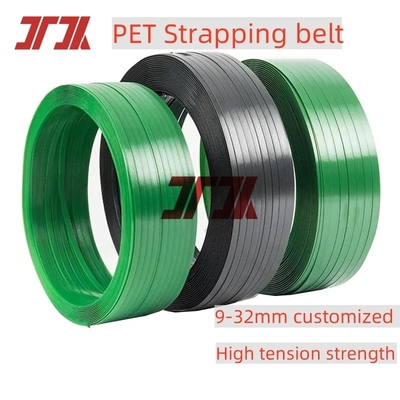 Χονδρικό 9-32mm προσαρμοσμένο πράσινο PET Πολυεστέρα πλαστικού χάλυβα Strapping ζώνη για τούβλα πέτρες συσκευασία