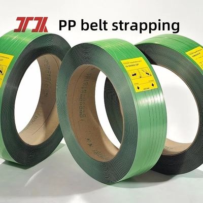 Δύναμη> 500KG Πλατύ εκτυπώσιμη Poly Strapping Διαφανής πράσινη PET Strap Προσιτή συσκευασία Banding Strapping