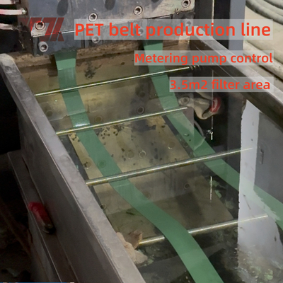 Μηχανή παραγωγής PET Strapping με πλάτος 9-32mm για την κατασκευή PET Strapping υψηλής τάσης με σύστημα μνήμης PLC