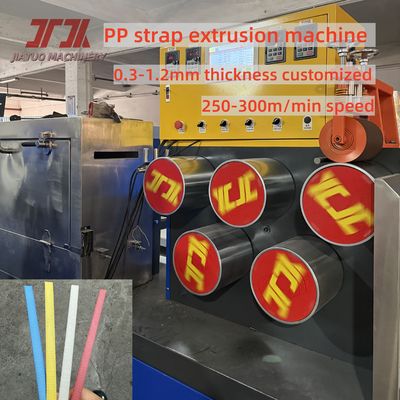 5-19mm PP Strap Production Line Πλήρως αυτόματη περιέλιξη και έλεγχος PLC
