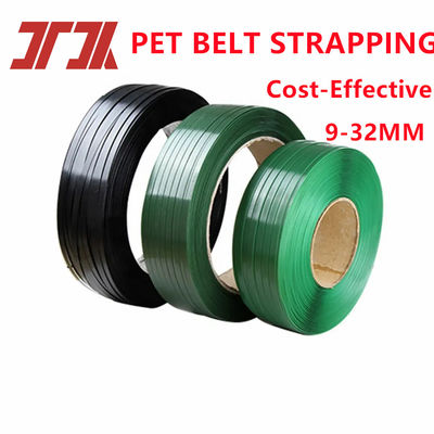 9-25mm PET Συσκευαστική ζώνη Strapping Roll Green PET πλαστικό χάλυβα Strapping εξατομικευμένες προδιαγραφές