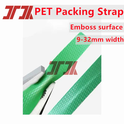 Πράσινο Μαύρο PET Ιμάντας Συσκευασίας 9-32mm PET Strapping Χρήση Για Συσκευασία Εμπορευμάτων