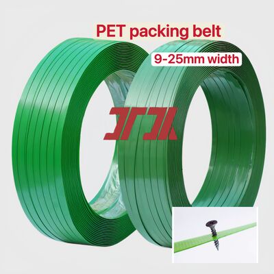 9-25mm PET packaging belt PET plastic steel strapping PET packaging strapping with 100% bottle material crushing