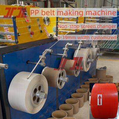 Μηχανή Κατασκευής Ιμάντων PP JT-90 220-250kg/H Αυτόματη Περιστροφή Προσαρμοσμένη Βίδα Κύλινδρος