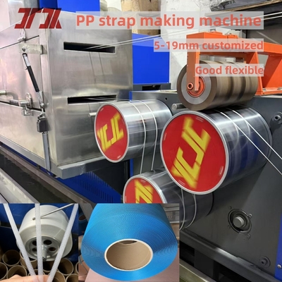 πλάτος 5-19mm Carton Packing Belt PP ταινία ταινία κατασκευής μηχανή με έλεγχο PLC