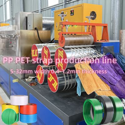 Διπλή βίδα PP Σάντουιτς Strap Production Line με ροπή Winder 5mm Ειδικό Εμφαστικό Τύπο
