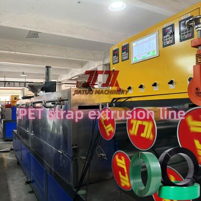 9-32mm PET Packing Strap Extrusion Production Machine With 5000L Drying Barrel And PLC